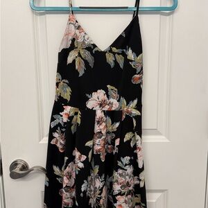 Soprano Black and Pink Floral Dress